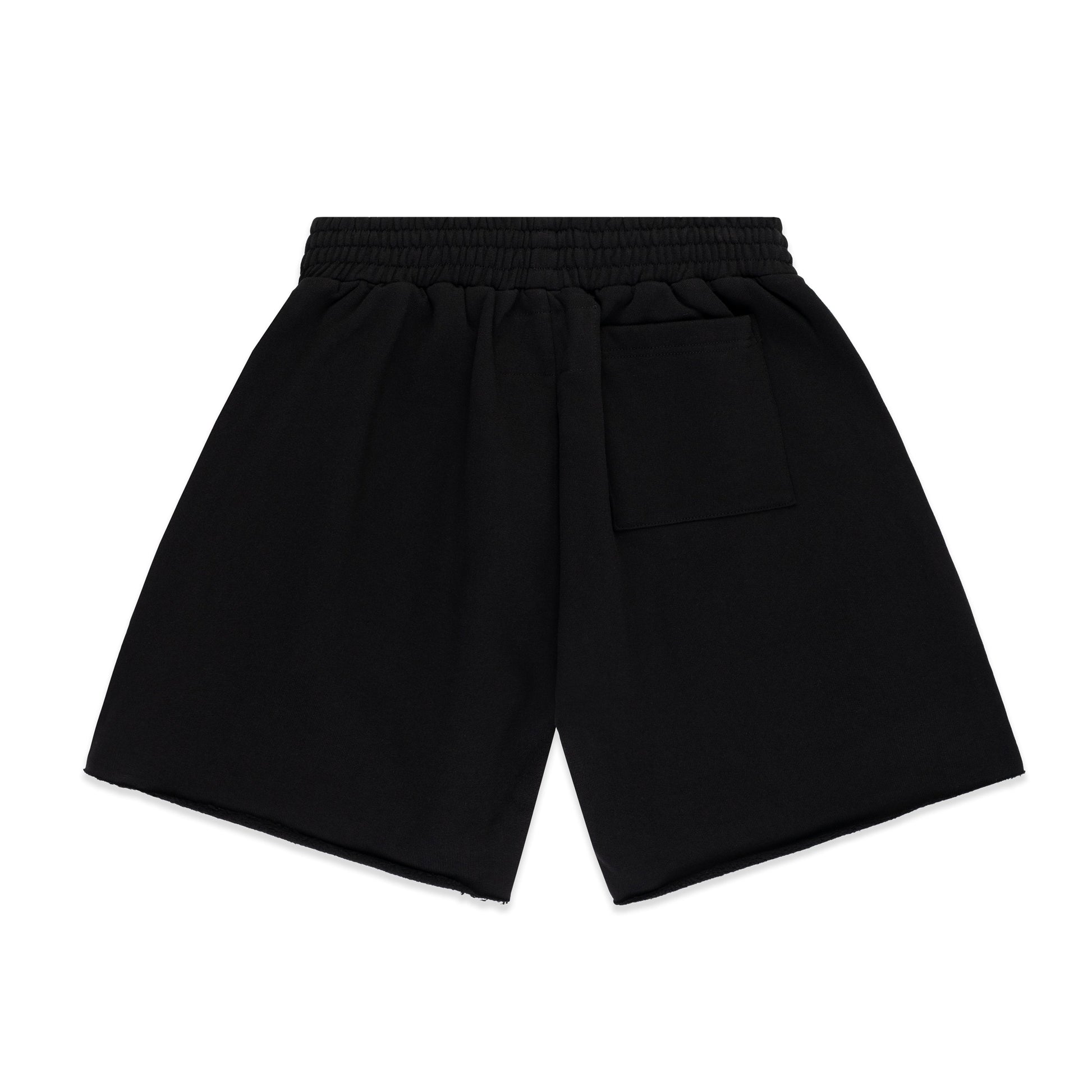 Back view of SP5DER Beluga Outline Sweatshort in Black