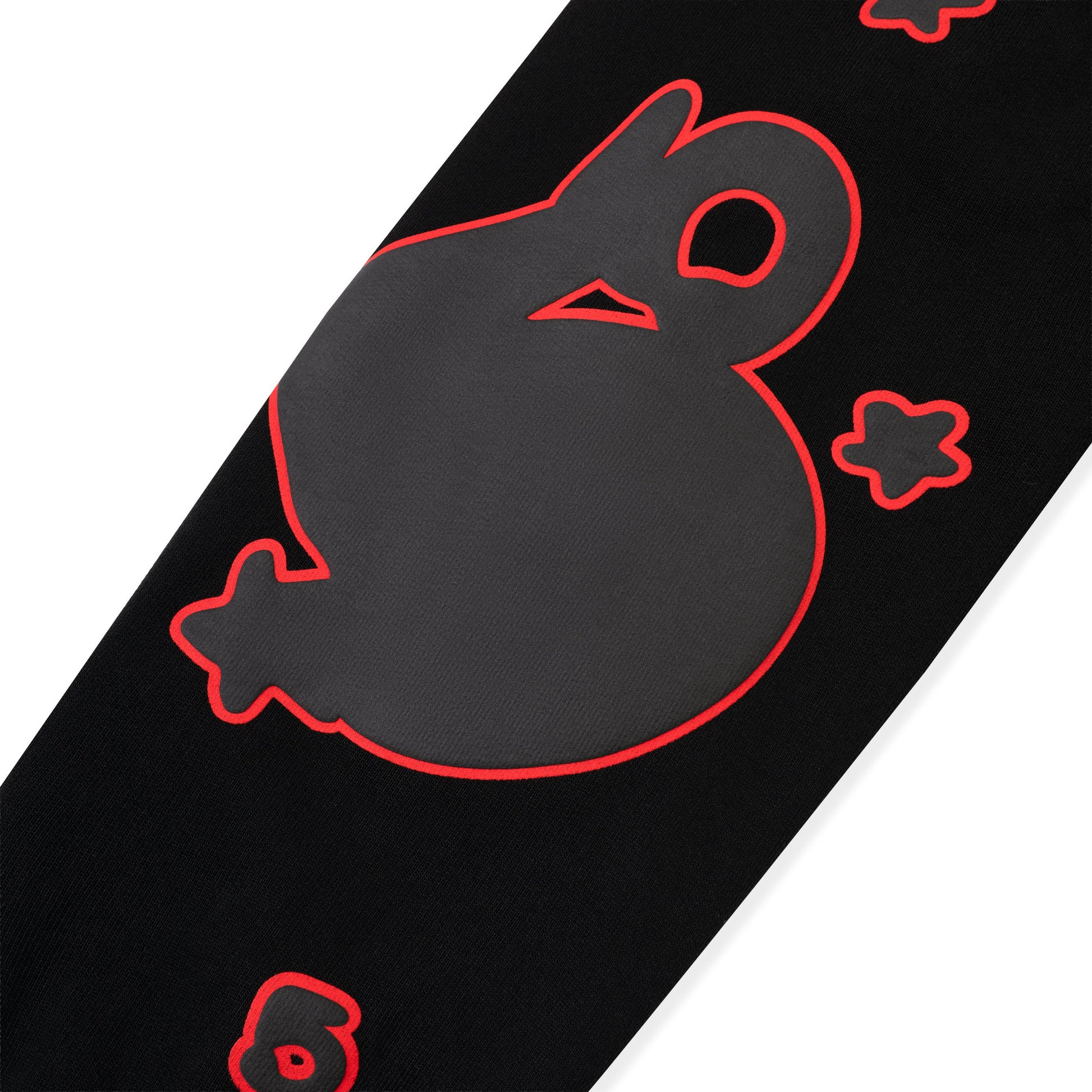 SP5DER Beluga Outline Hoodie – Black - Detail View 8