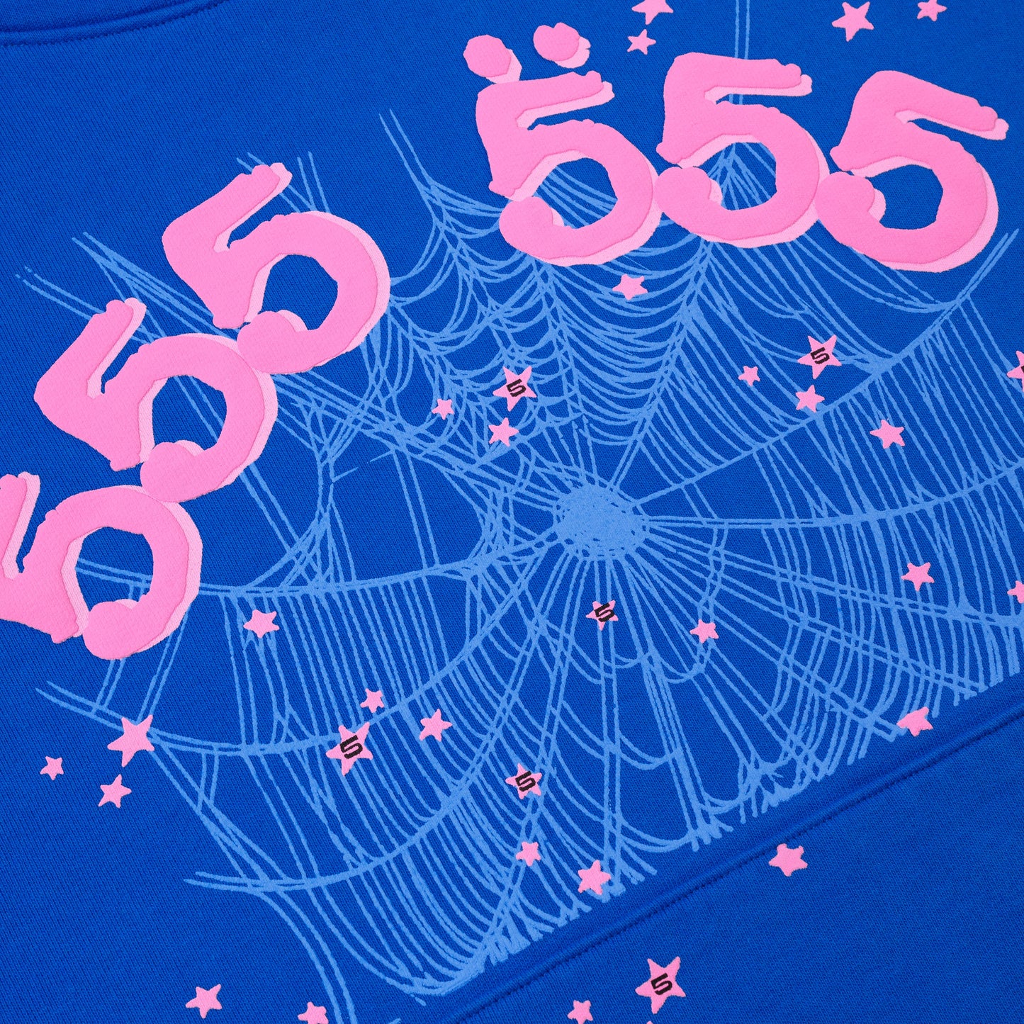 SP5DER Angel Number Hoodie – Blue - Detail View 1