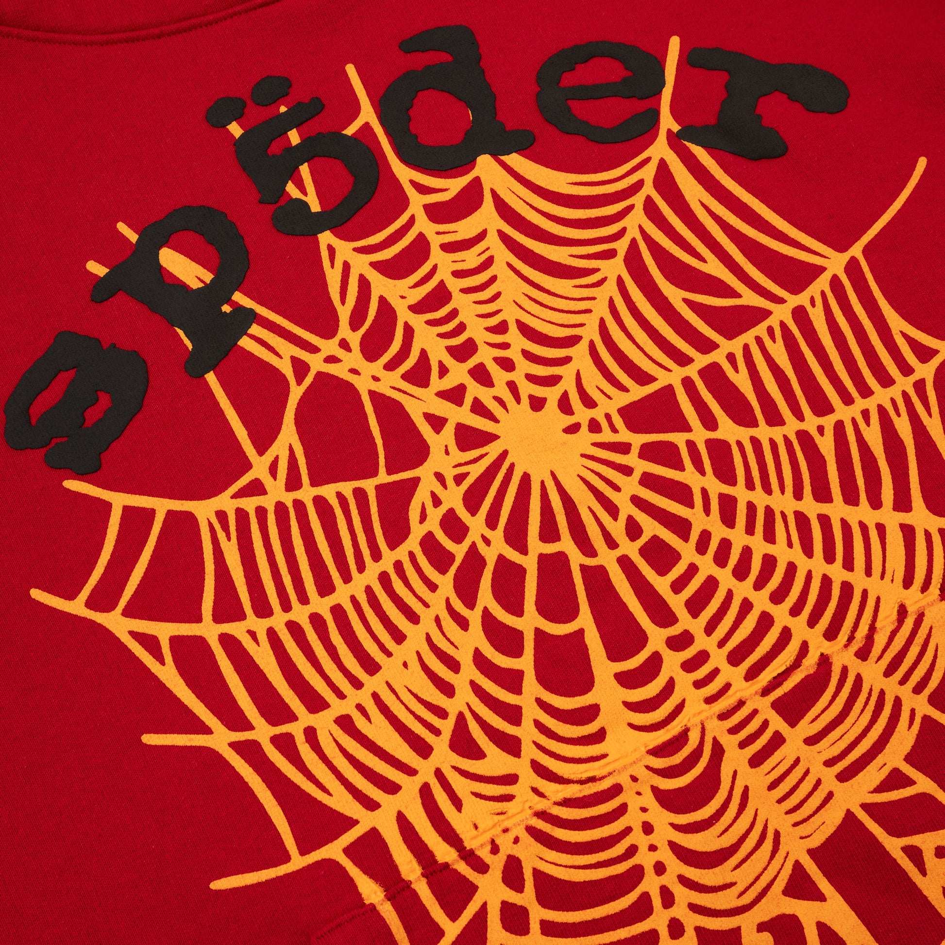SP5DER OG Web V2 Hoodie - Red - Detail View 1
