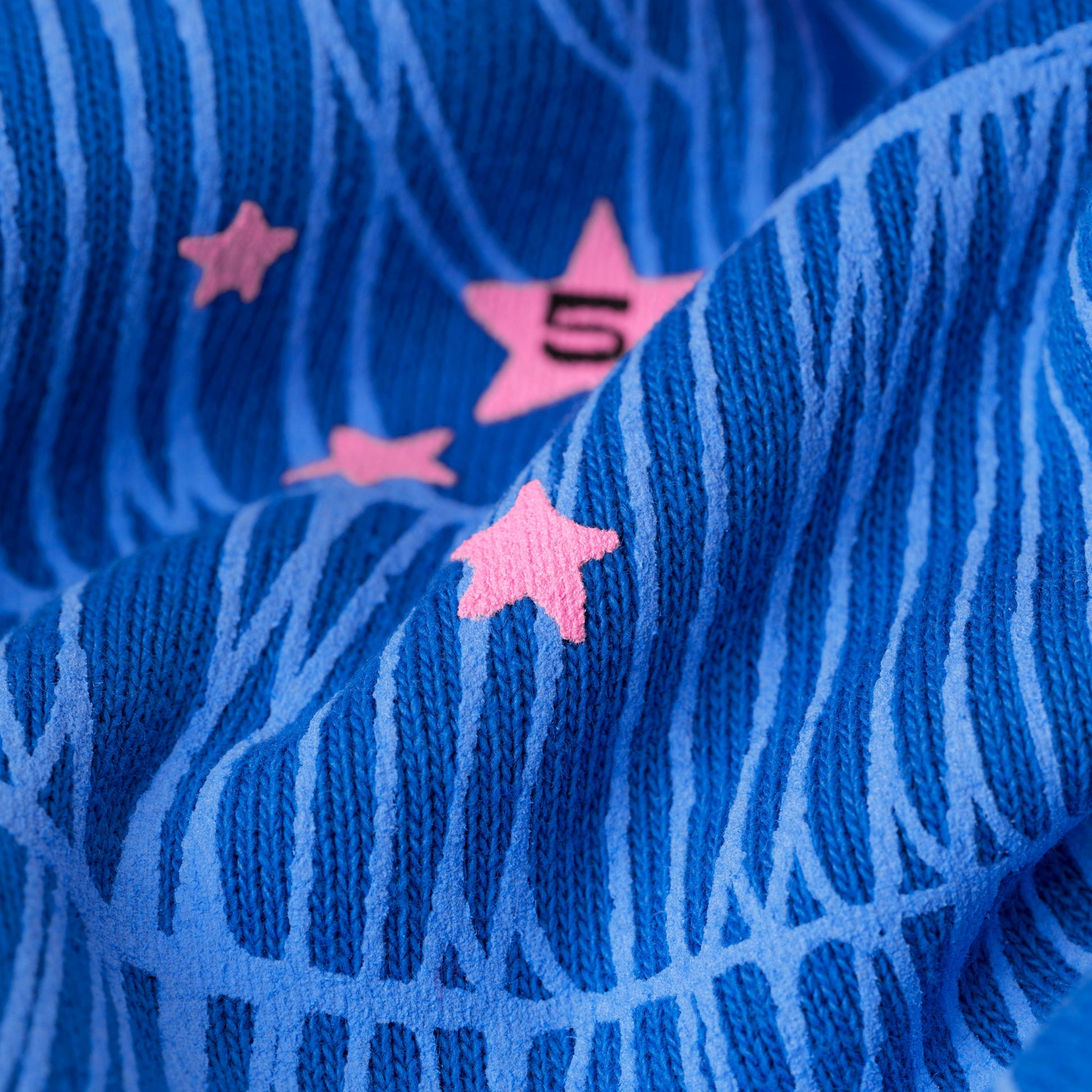 SP5DER Angel Number Hoodie – Blue - Detail View 5