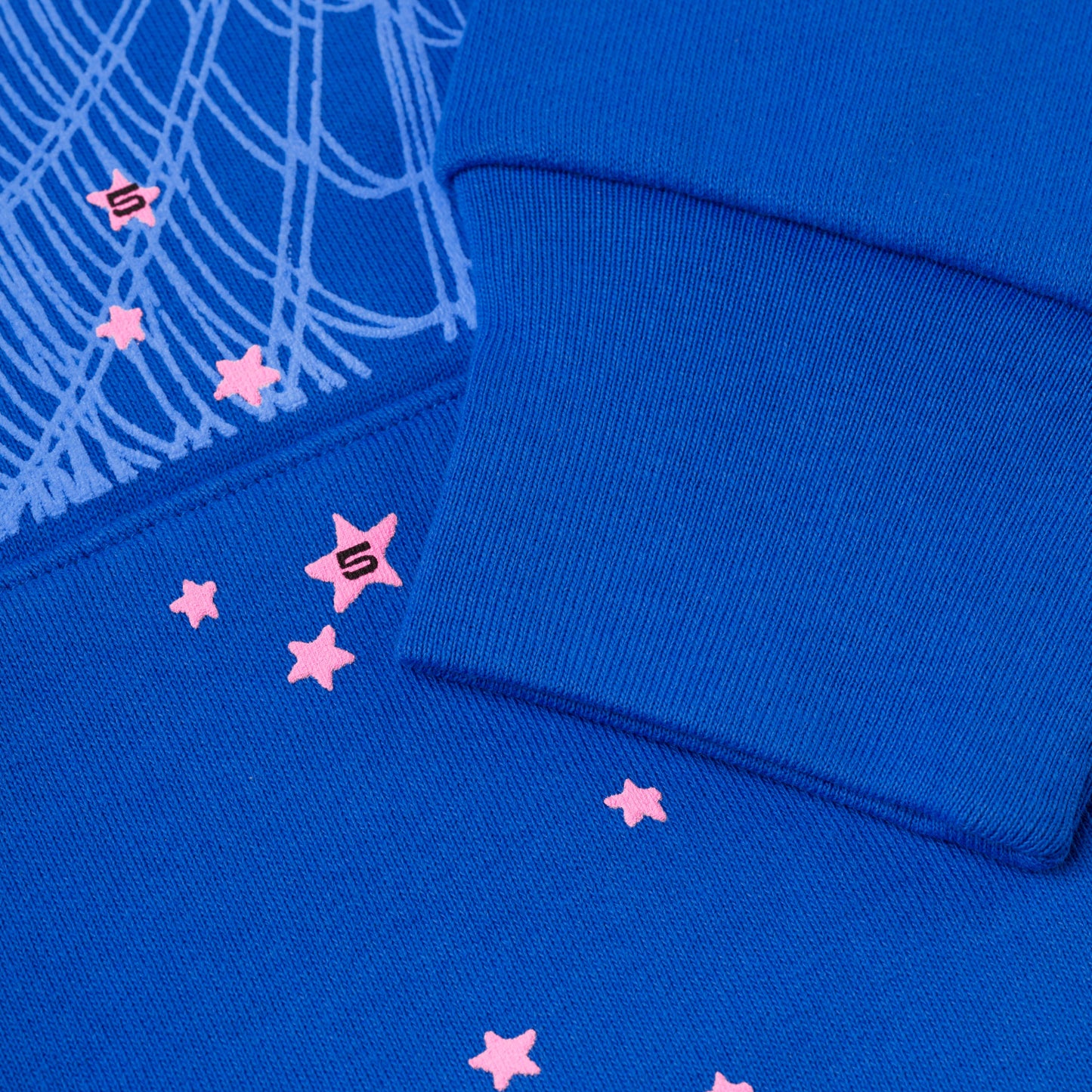 SP5DER Angel Number Hoodie – Blue - Detail View 3