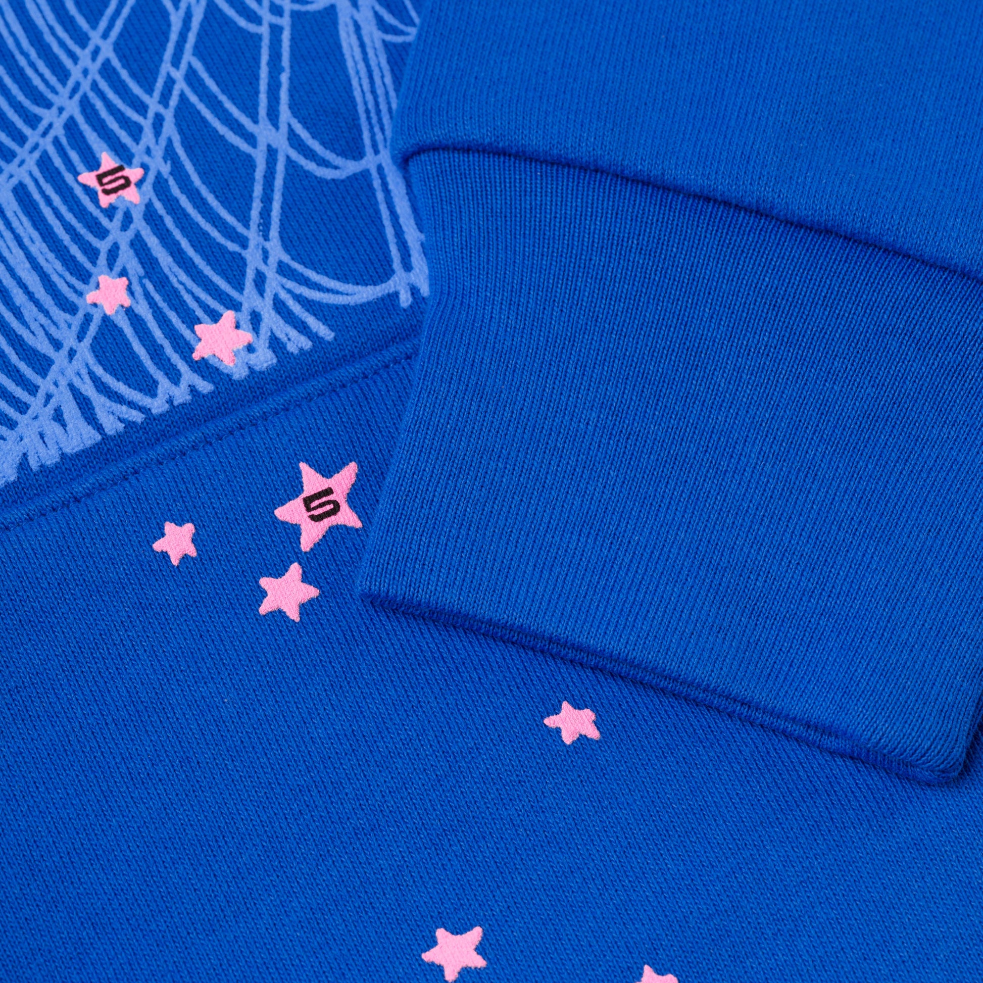 SP5DER Angel Number Hoodie – Blue - Detail View 3