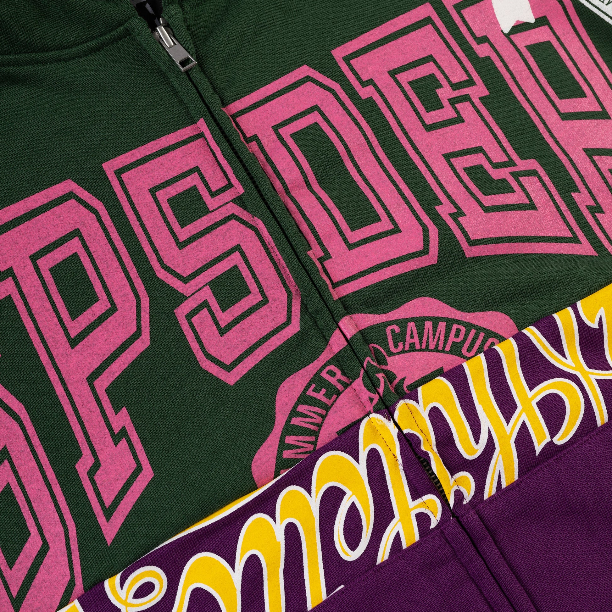 SP5DER Campers Field Full-Zip Hoodie – Green - Detail View 1