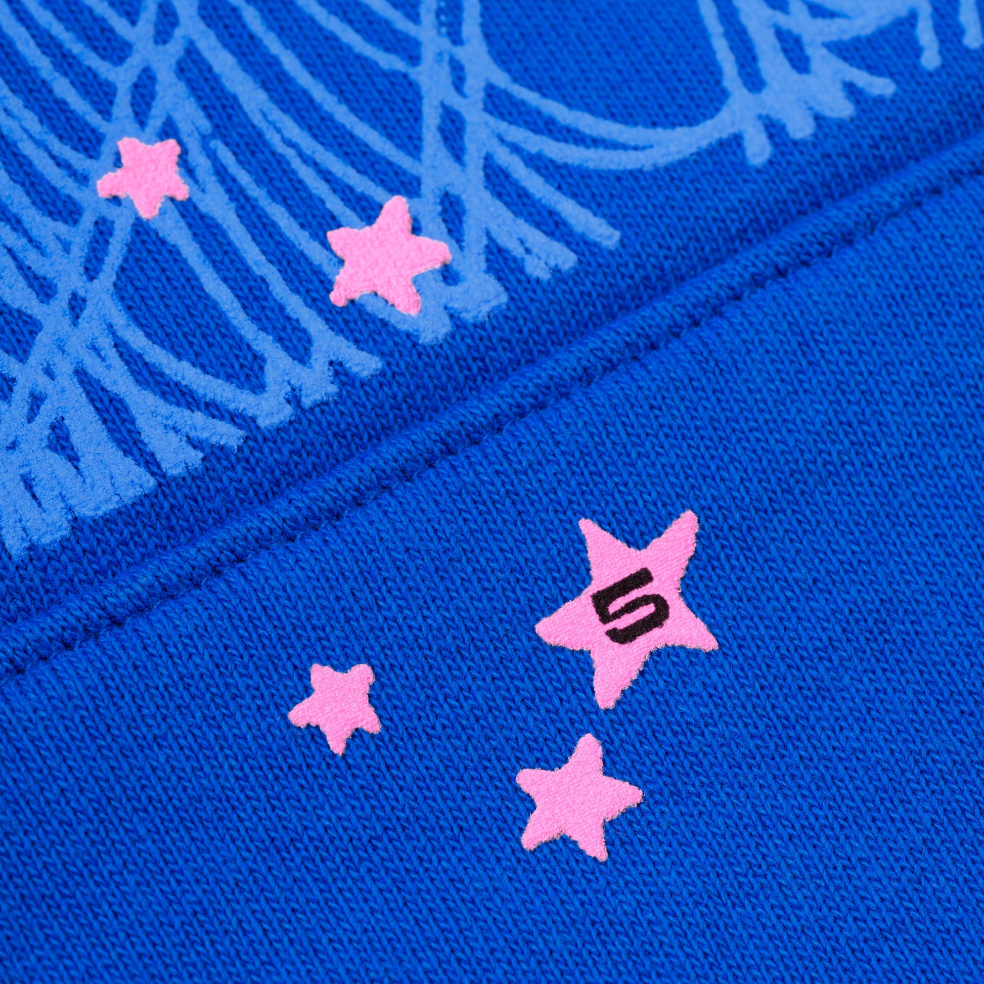 SP5DER Angel Number Hoodie – Blue - Detail View 4