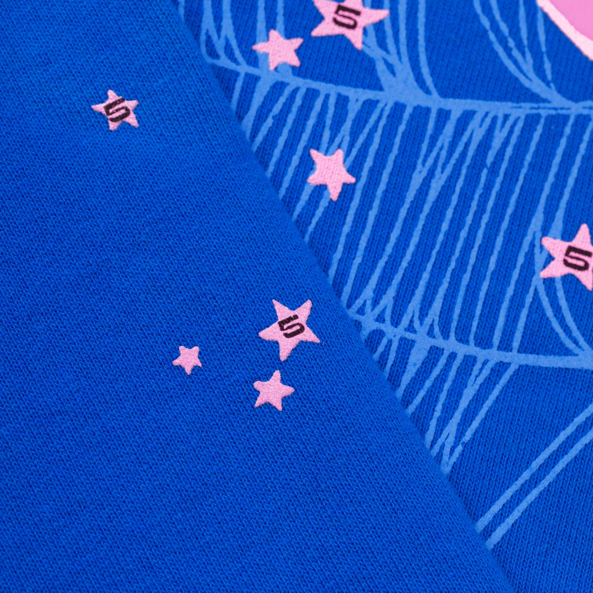 SP5DER Angel Number Hoodie – Blue - Detail View 11