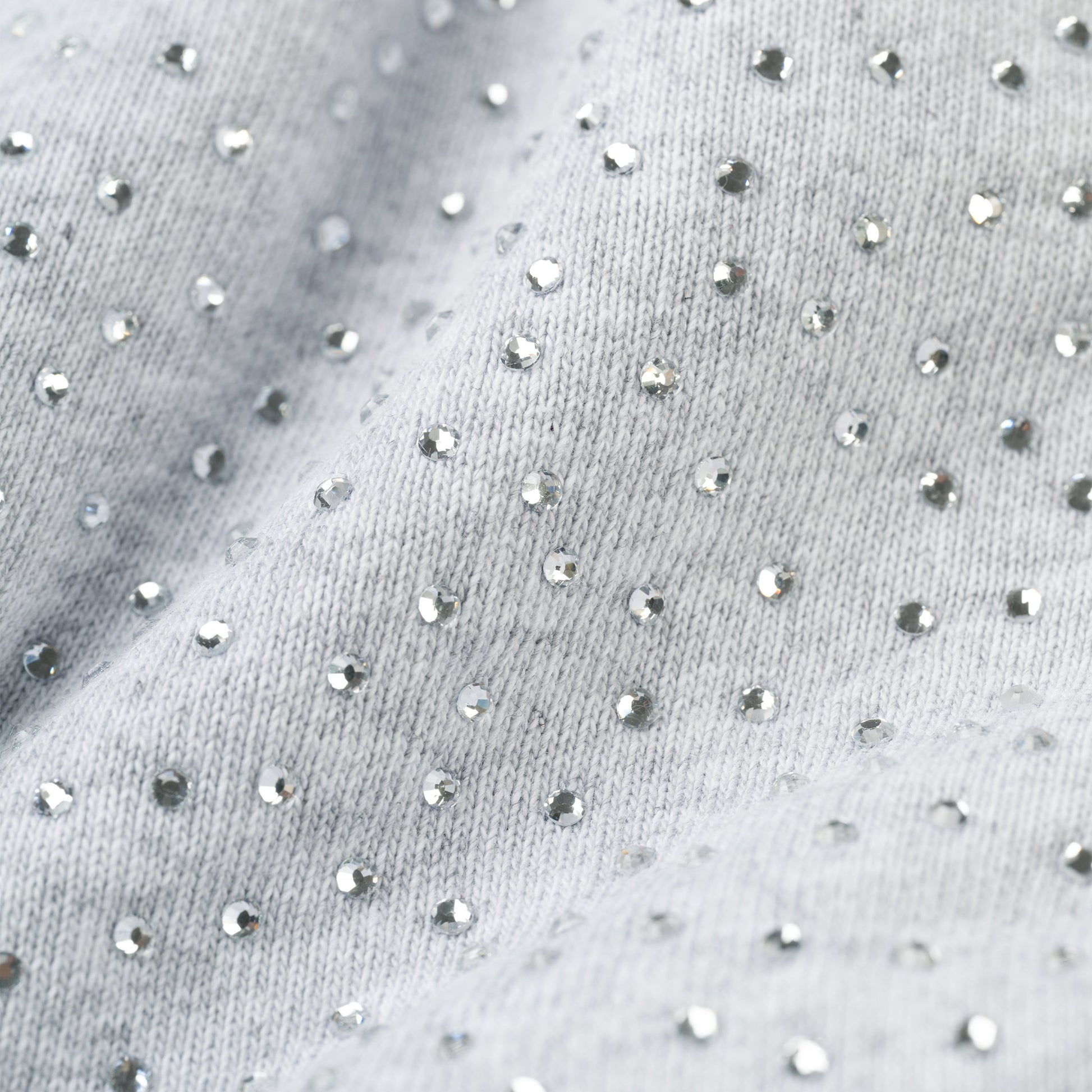 SP5DER VVS Rhinestone Hoodie - Heather Grey - Detail View 4