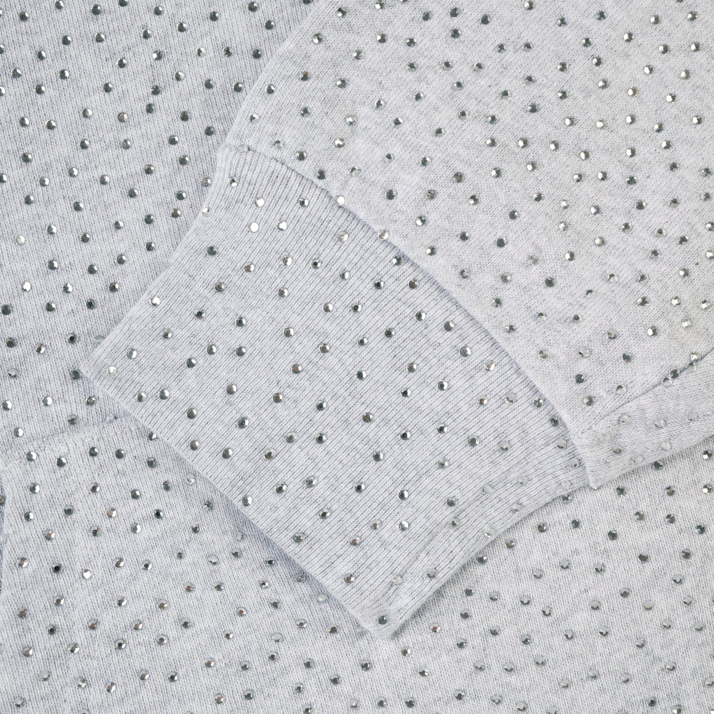 SP5DER VVS Rhinestone Hoodie - Heather Grey - Detail View 3