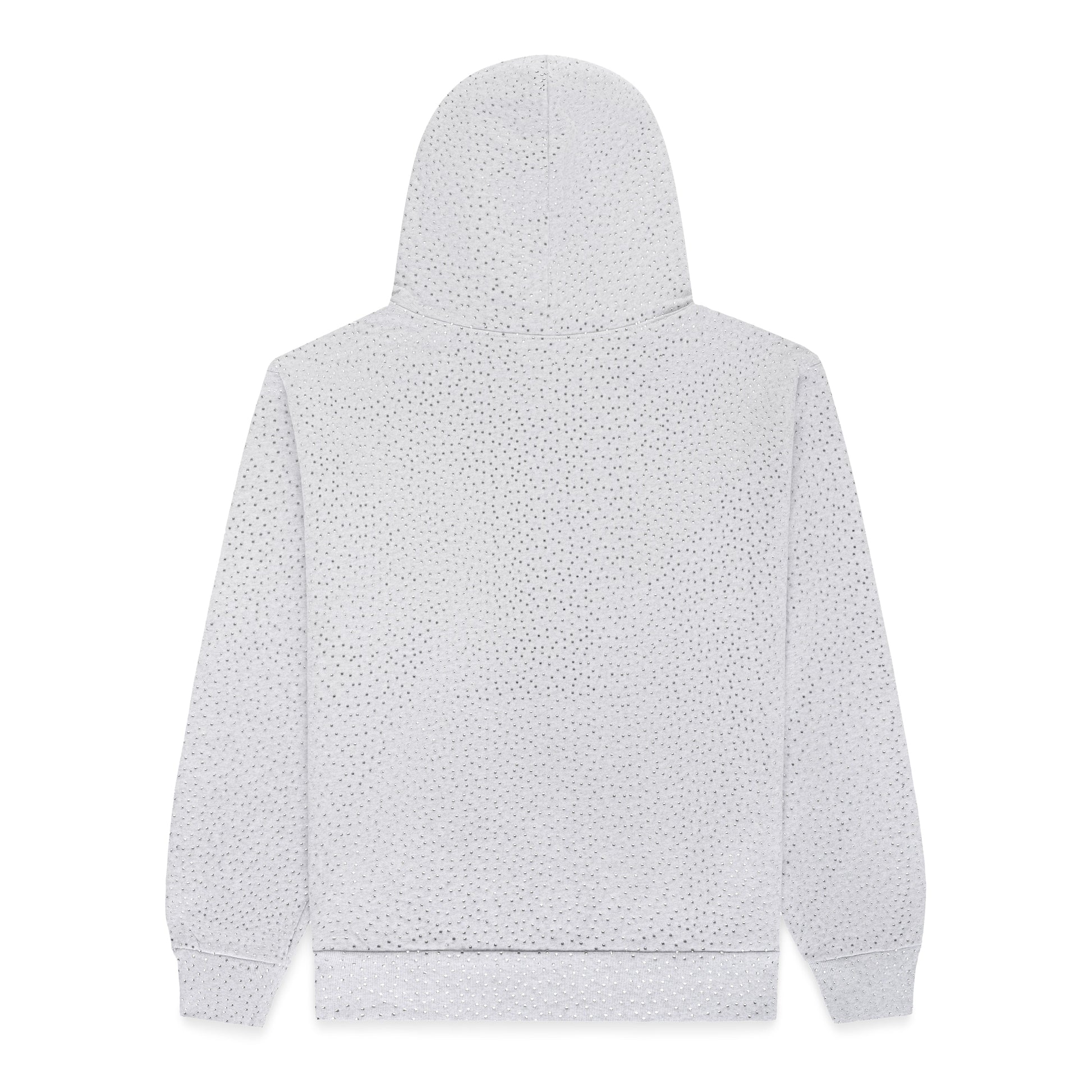 SP5DER VVS Rhinestone Hoodie - Heather Grey - Back View