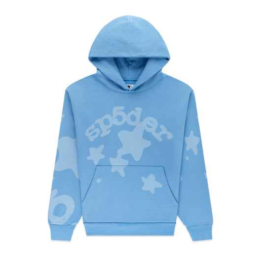 SP5DER Beluga V2 Hoodie – Blue - Front View