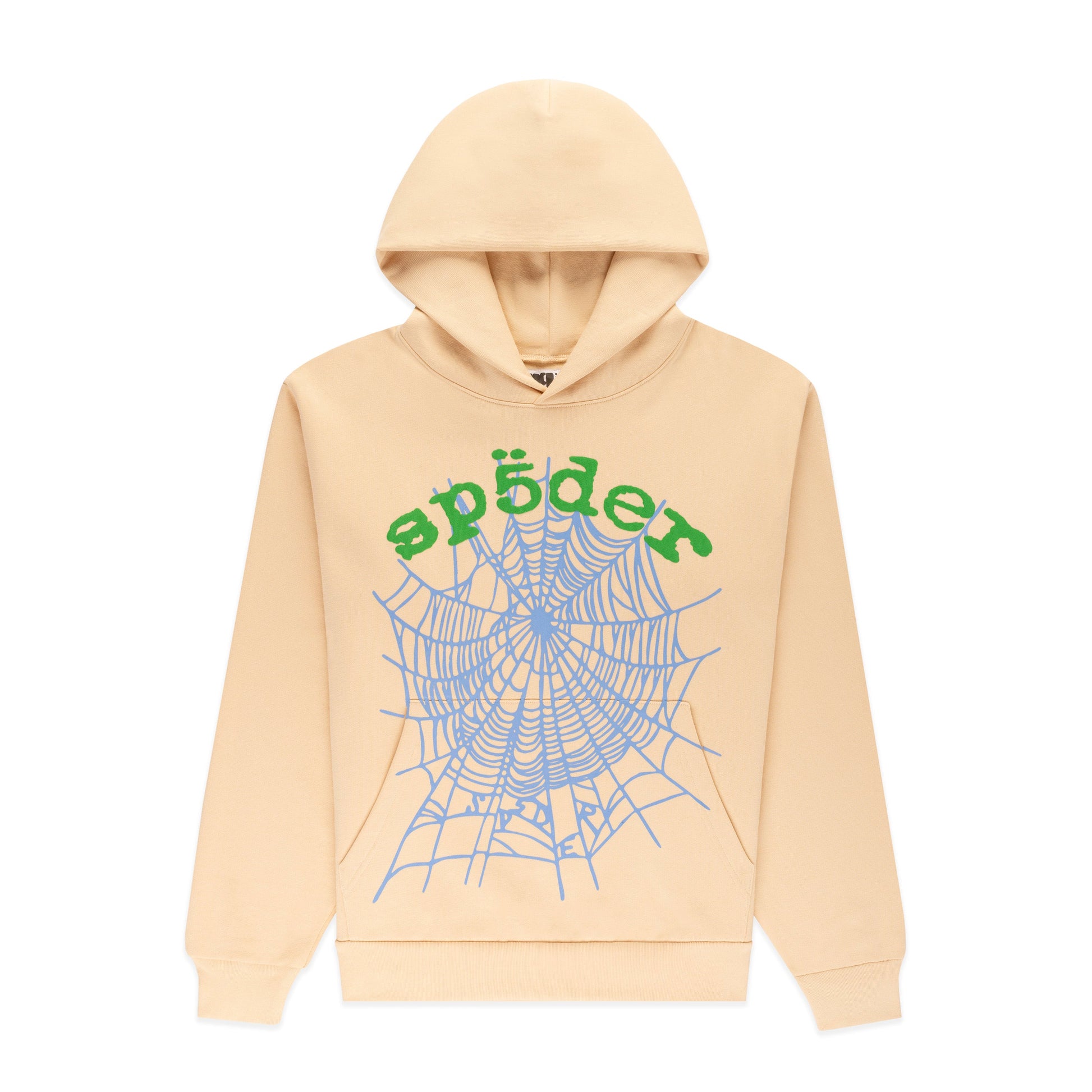 SP5DER OG Web V2 Hoodie - Cream - Front View