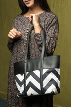 Bag It Canberra Tote and Shoulder Bag - Black Vegan Leather