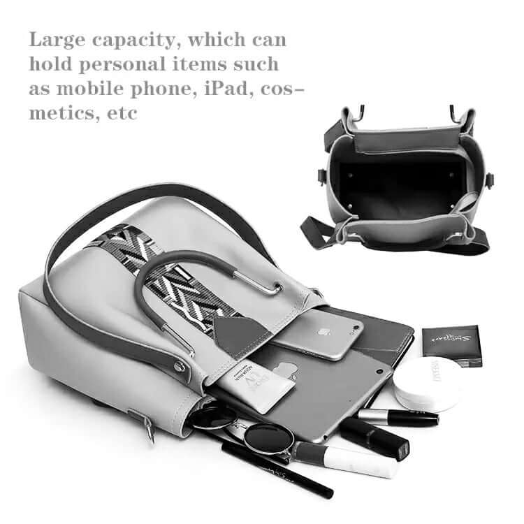 Bag It Capri 4-Piece Handbag Set – Black Vegan Leather Tote, Satchel and Crossbody Bag