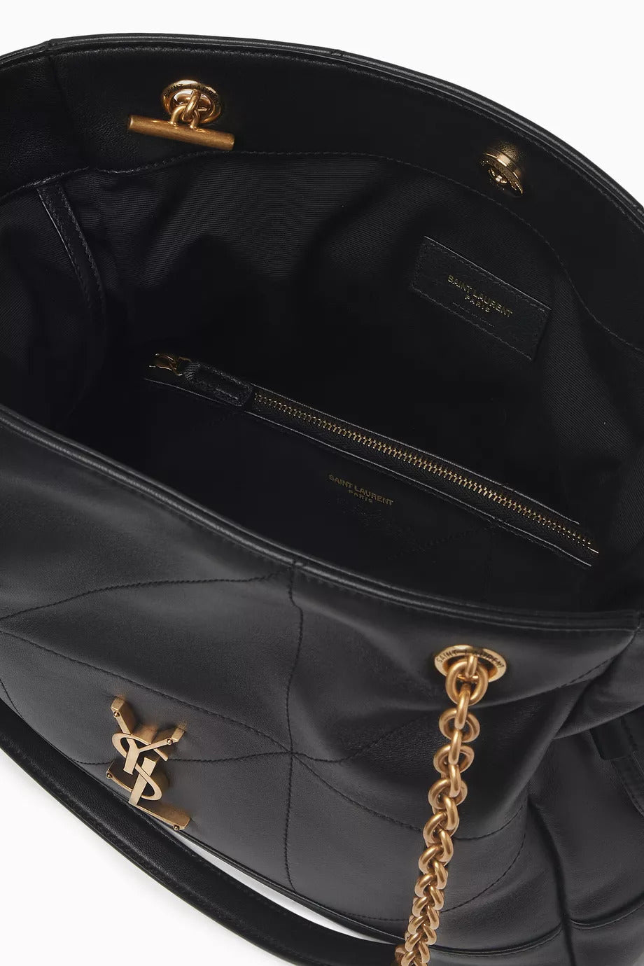 Saint Laurent Jamie Small bag in Black - detail view of Cassandre hardware