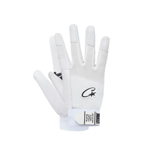 Corteiz Leather Gloves - White