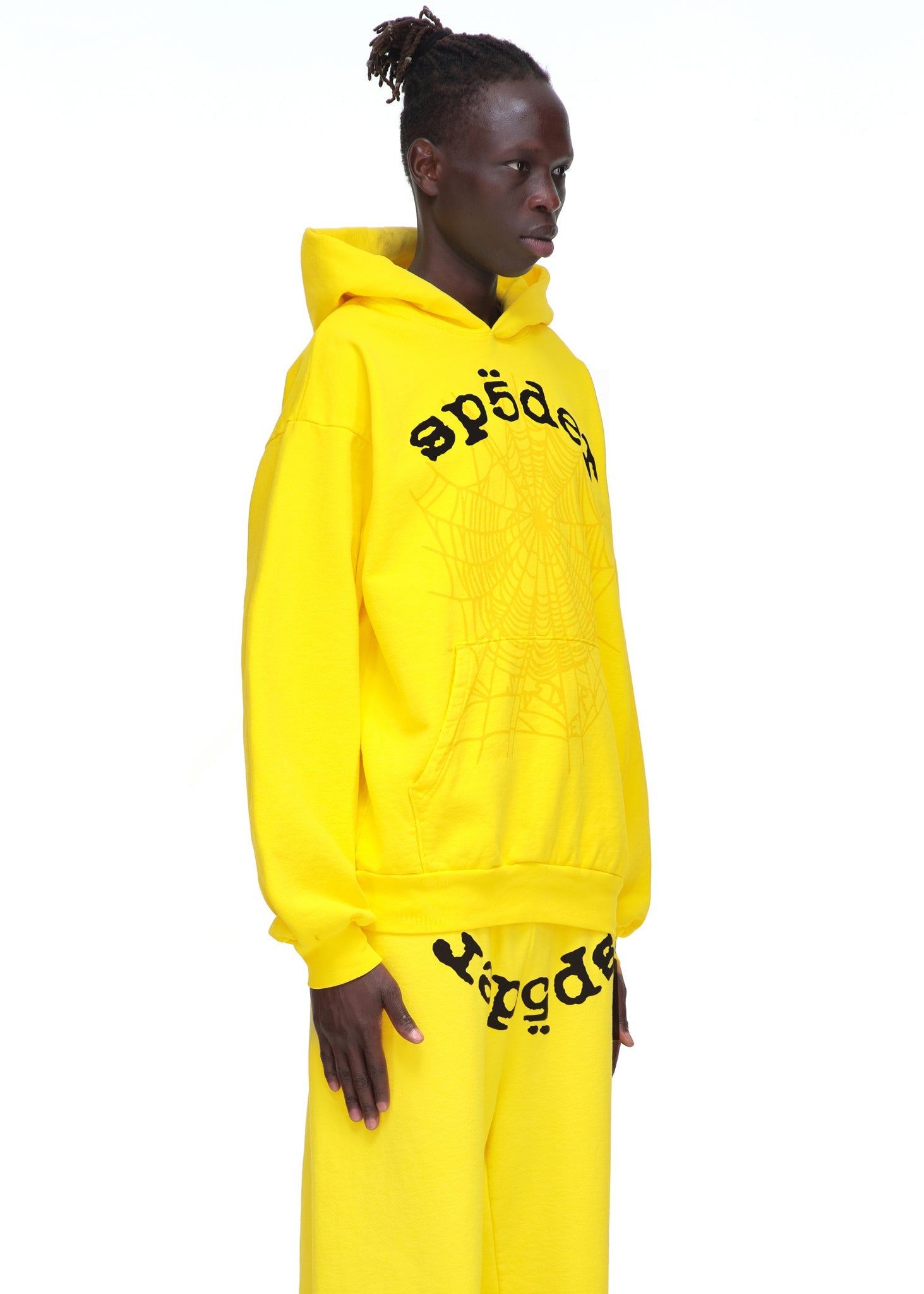 SP5DER Legacy Hoodie – Yellow - Detail View 4
