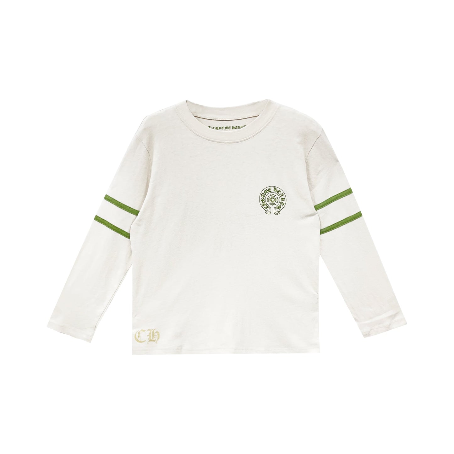 Chrome Hearts 33 Horseshoe Logo Long Sleeve Tee in White