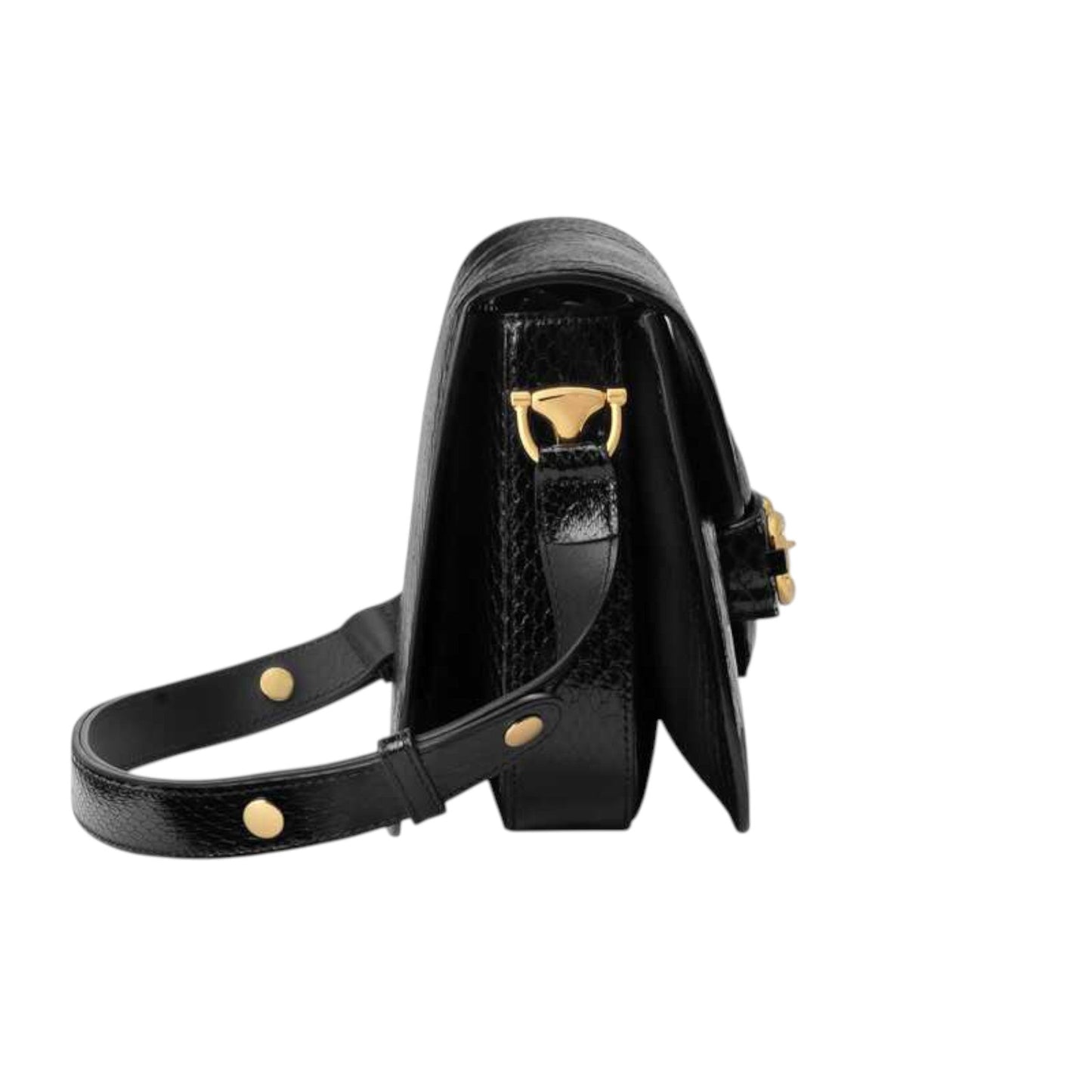 Gucci Horsebit 1955 Shoulder Bag Black Snakeskin