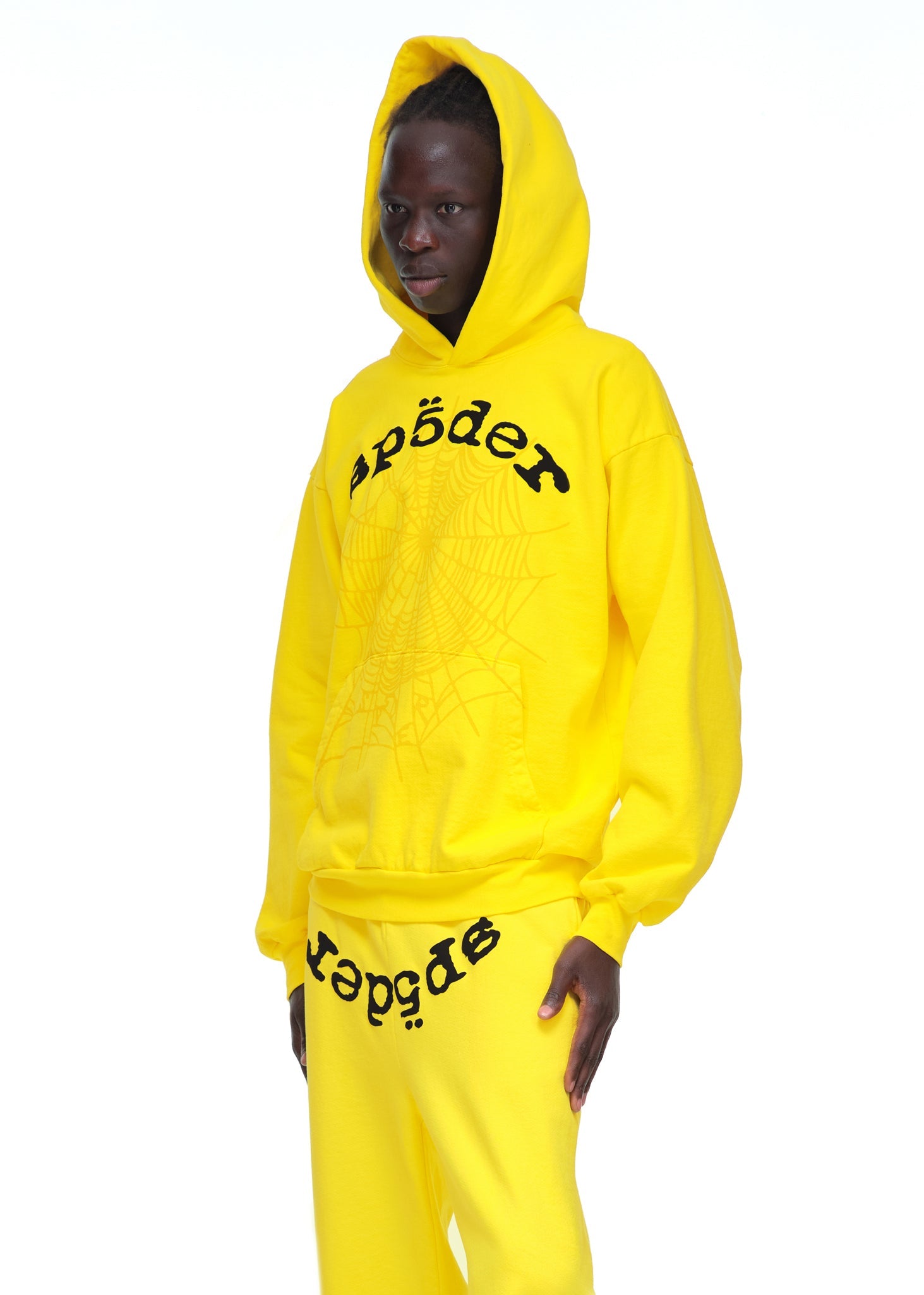SP5DER Legacy Hoodie – Yellow - Detail View 6