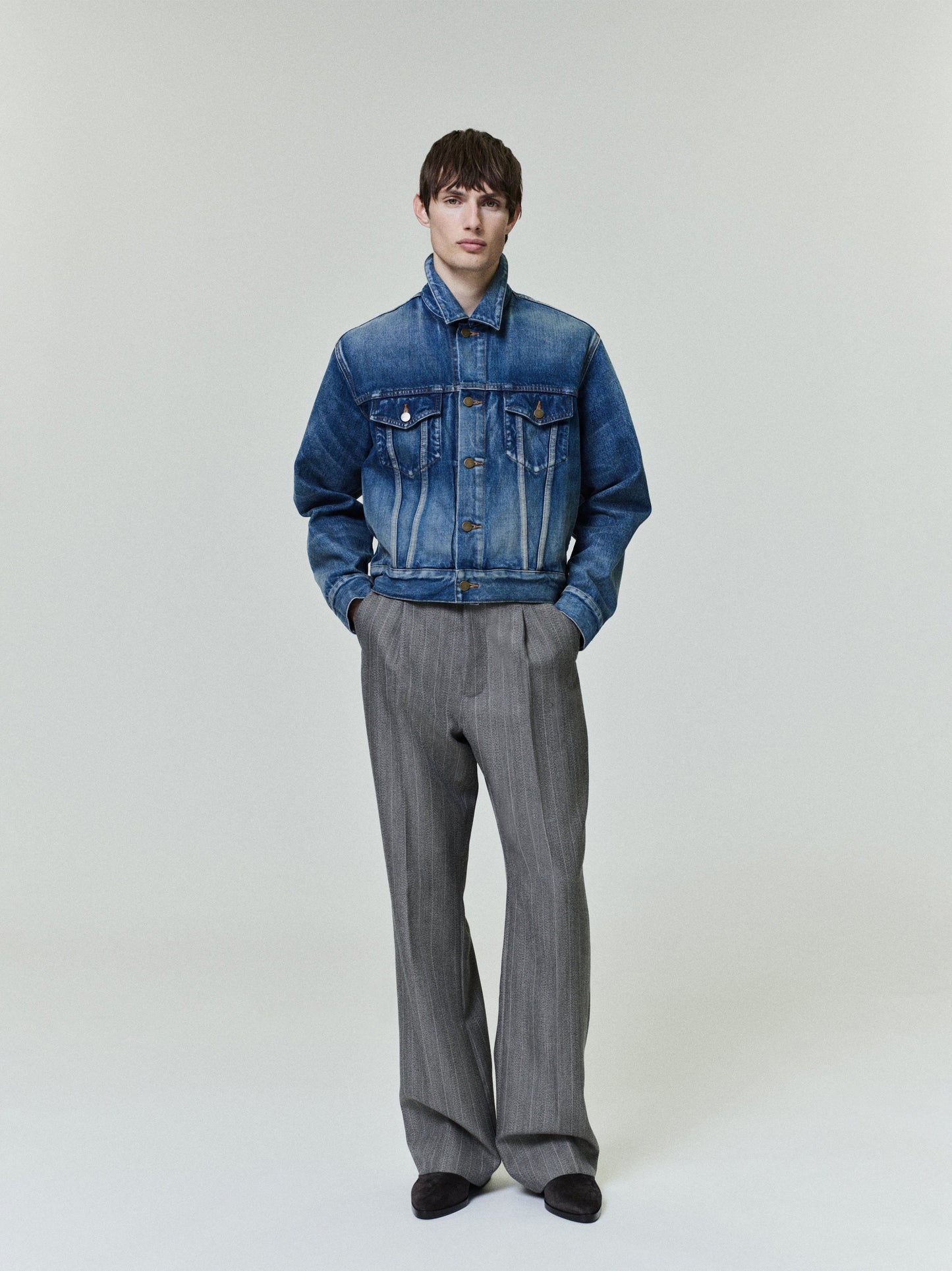 Fear of God Denim Trucker Jacket – Mid Indigo, Men's Cropped Fit