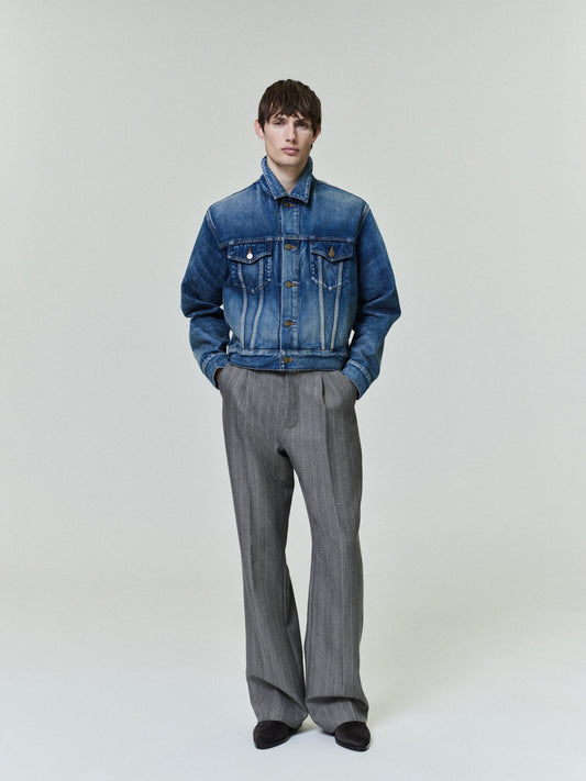 Fear of God Denim Trucker Jacket – Mid Indigo, Men's Cropped Fit