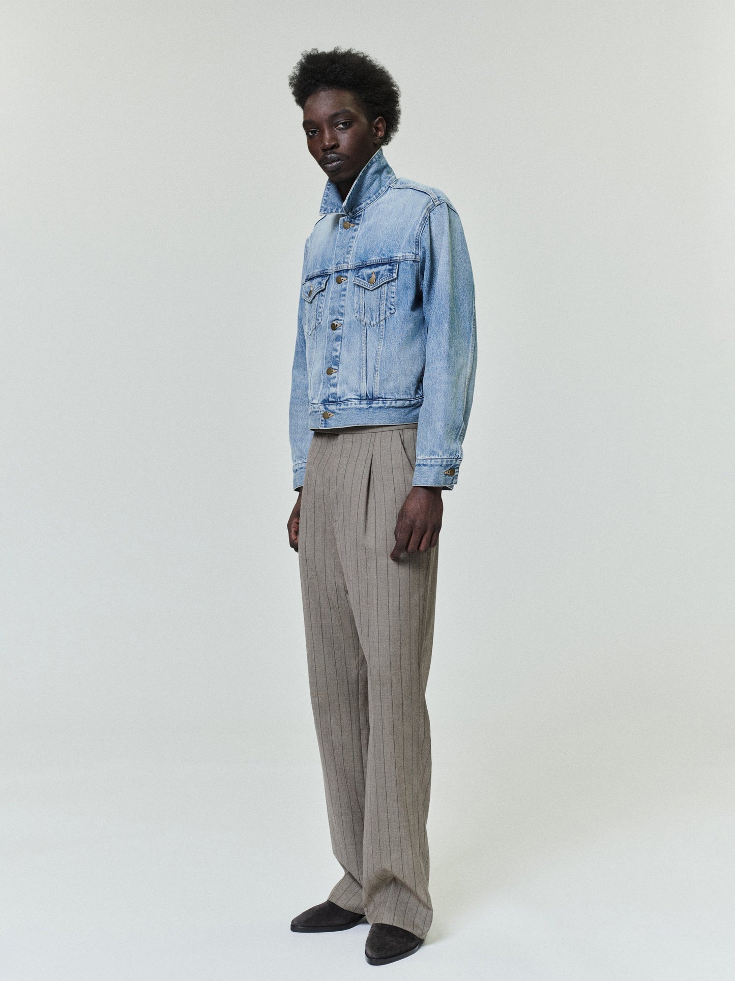 Fear of God Denim Trucker Jacket – Light Indigo, Men's Cropped Fit