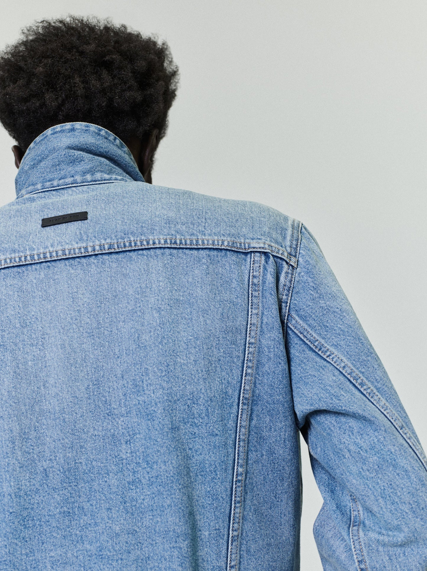 Fear of God Denim Trucker Jacket – Light Indigo, Men's Cropped Fit