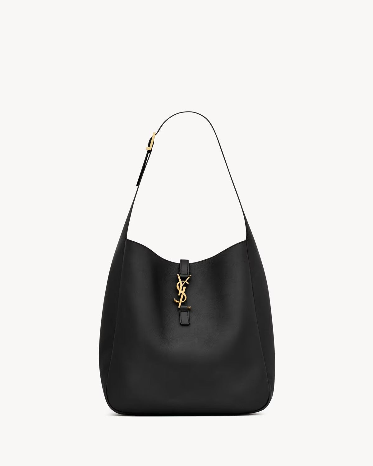 Saint Laurent Le 5 a 7 Large hobo bag in Black - front view