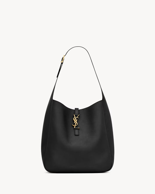 Saint Laurent Le 5 a 7 Large hobo bag in Black - front view