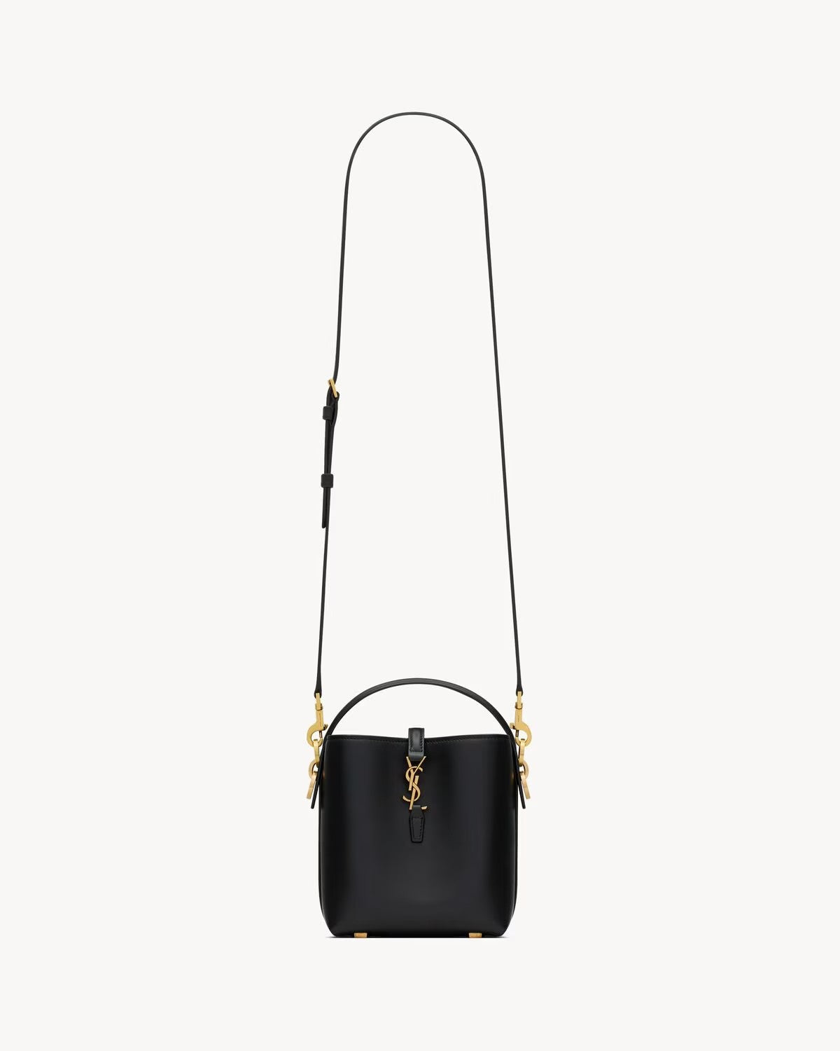 Saint Laurent Le 37 Mini bucket bag in Black - back view