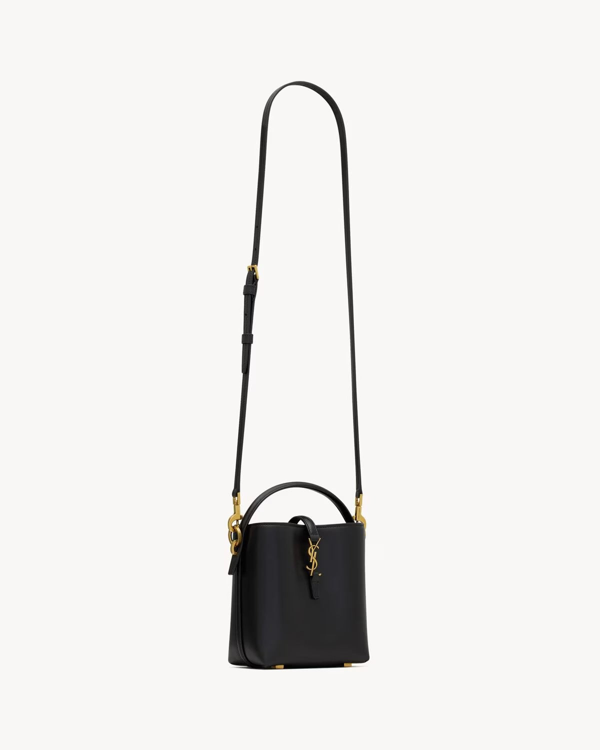 Saint Laurent Le 37 Mini bucket bag in Black - front view
