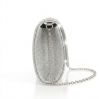 Bag It Women Silver Sparkling Glitter Envelope Evening Clutch