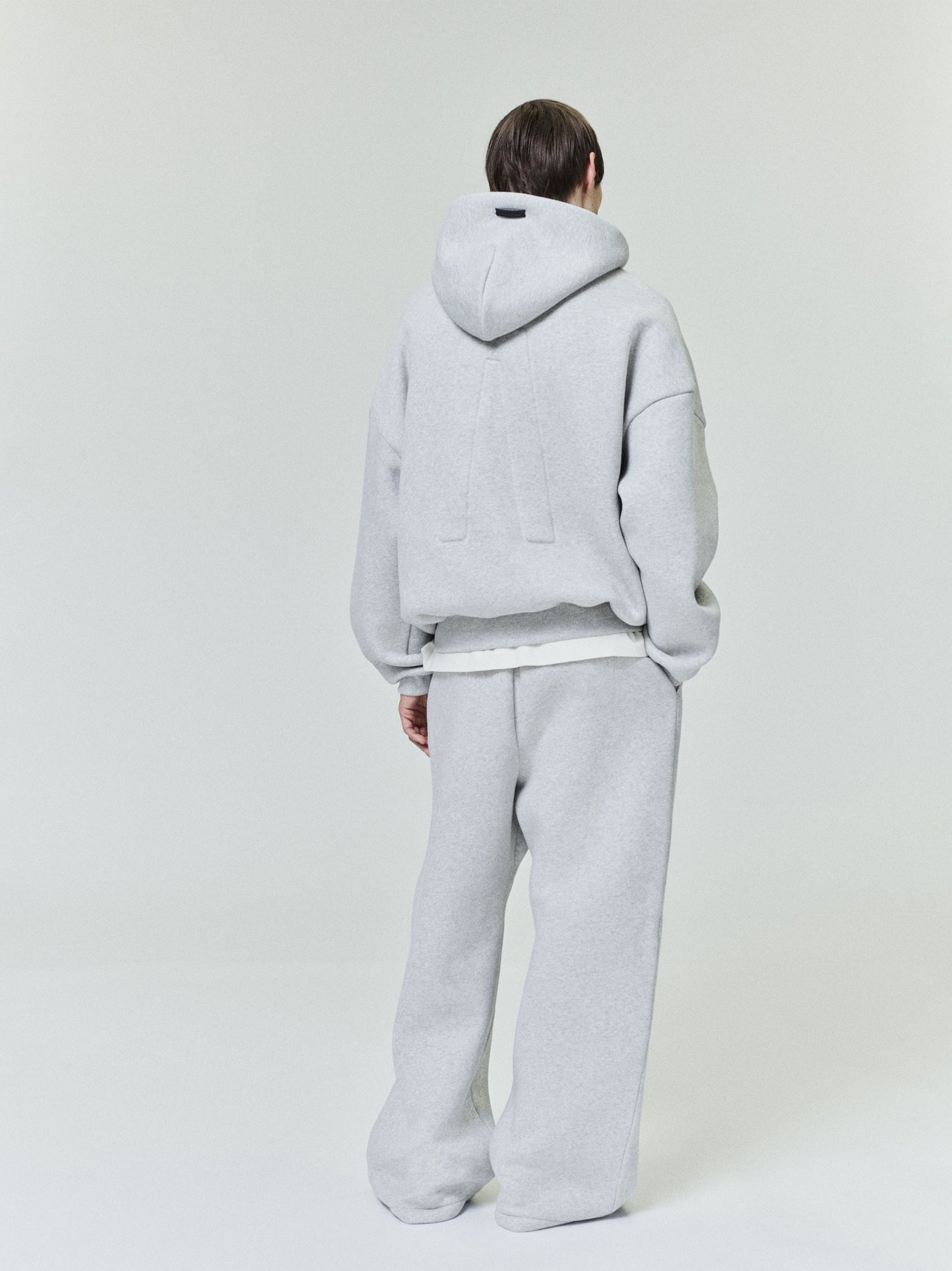 Fear of God Athletics Half-Zip Hoodie – Melange Grey, Men's Cotton Blend Fleece