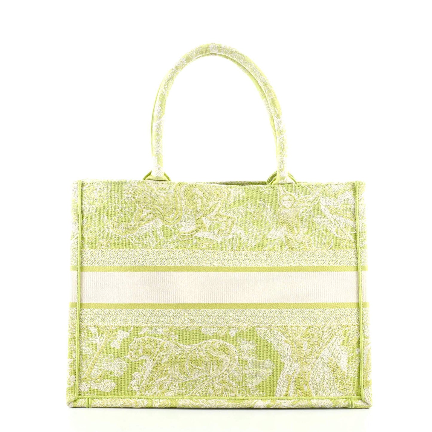 Christian Dior Book Tote Small Green Canvas