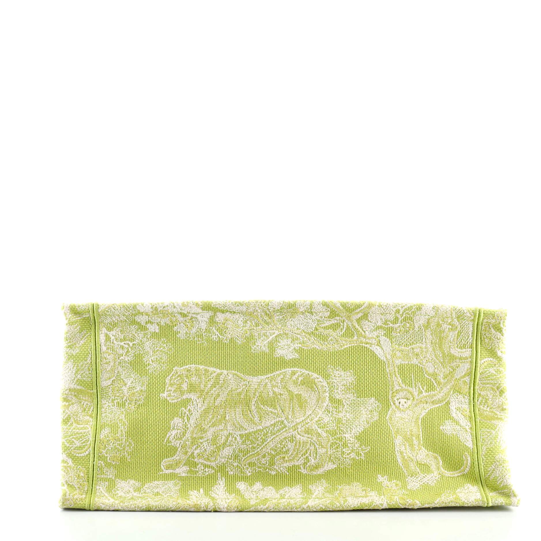 Christian Dior Book Tote Small Green Canvas