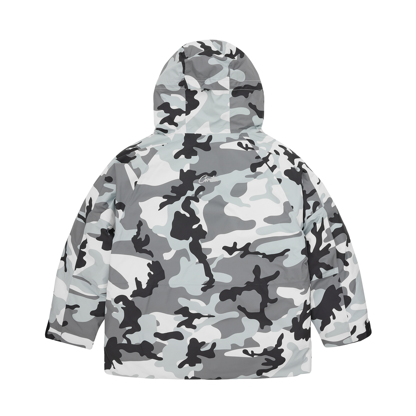 Corteiz Green Nylon Elitework Avalanche Bolo Parka, Arctic Camo