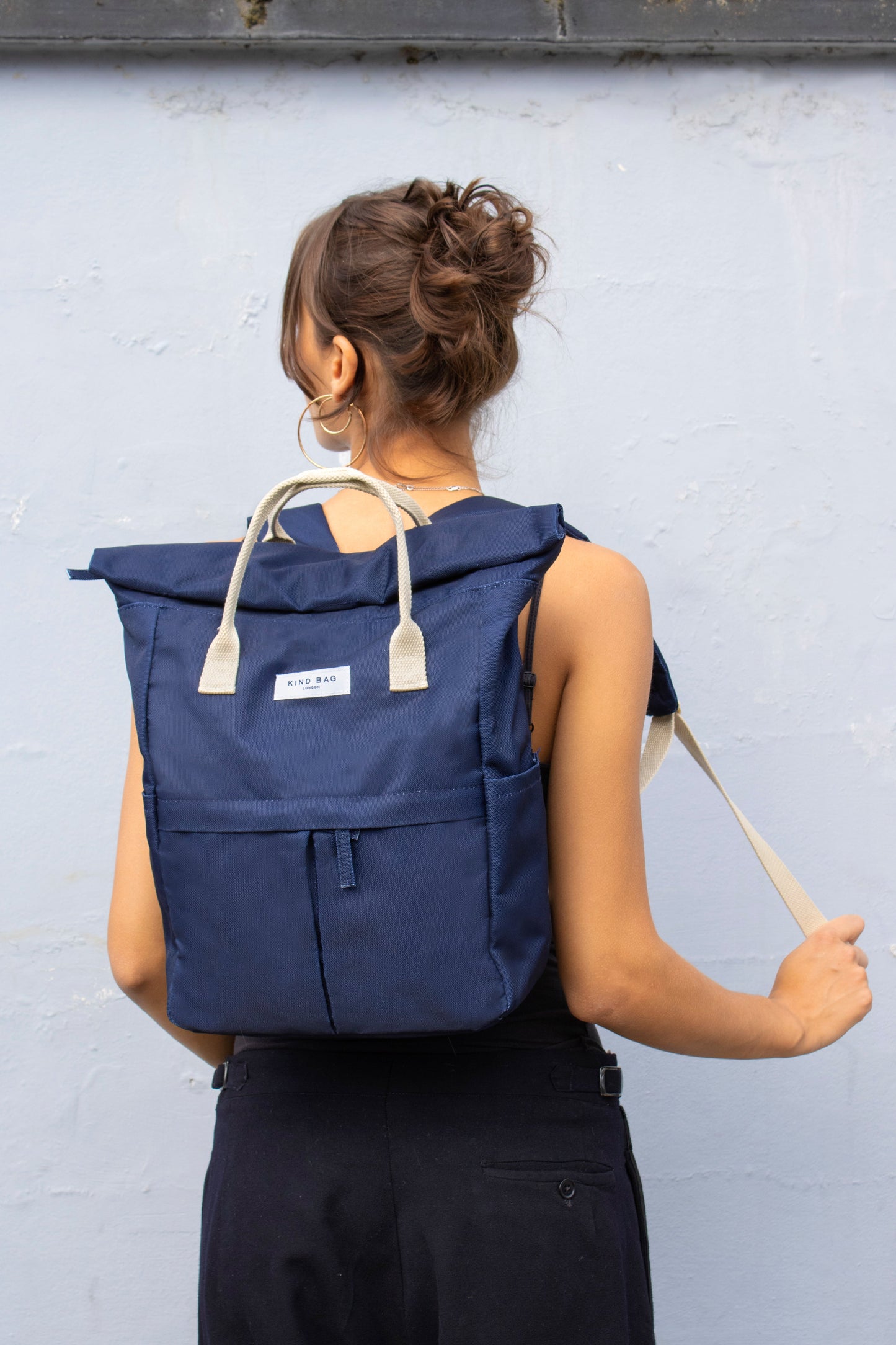 Bag It Hackney 2.0 Backpack – Navy, Medium | Recycled Water-Resistant