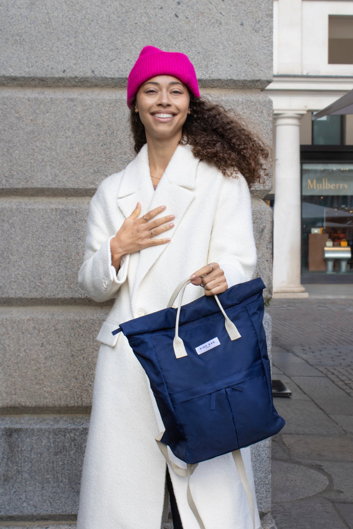 Bag It Hackney 2.0 Backpack – Navy, Medium | Recycled Water-Resistant