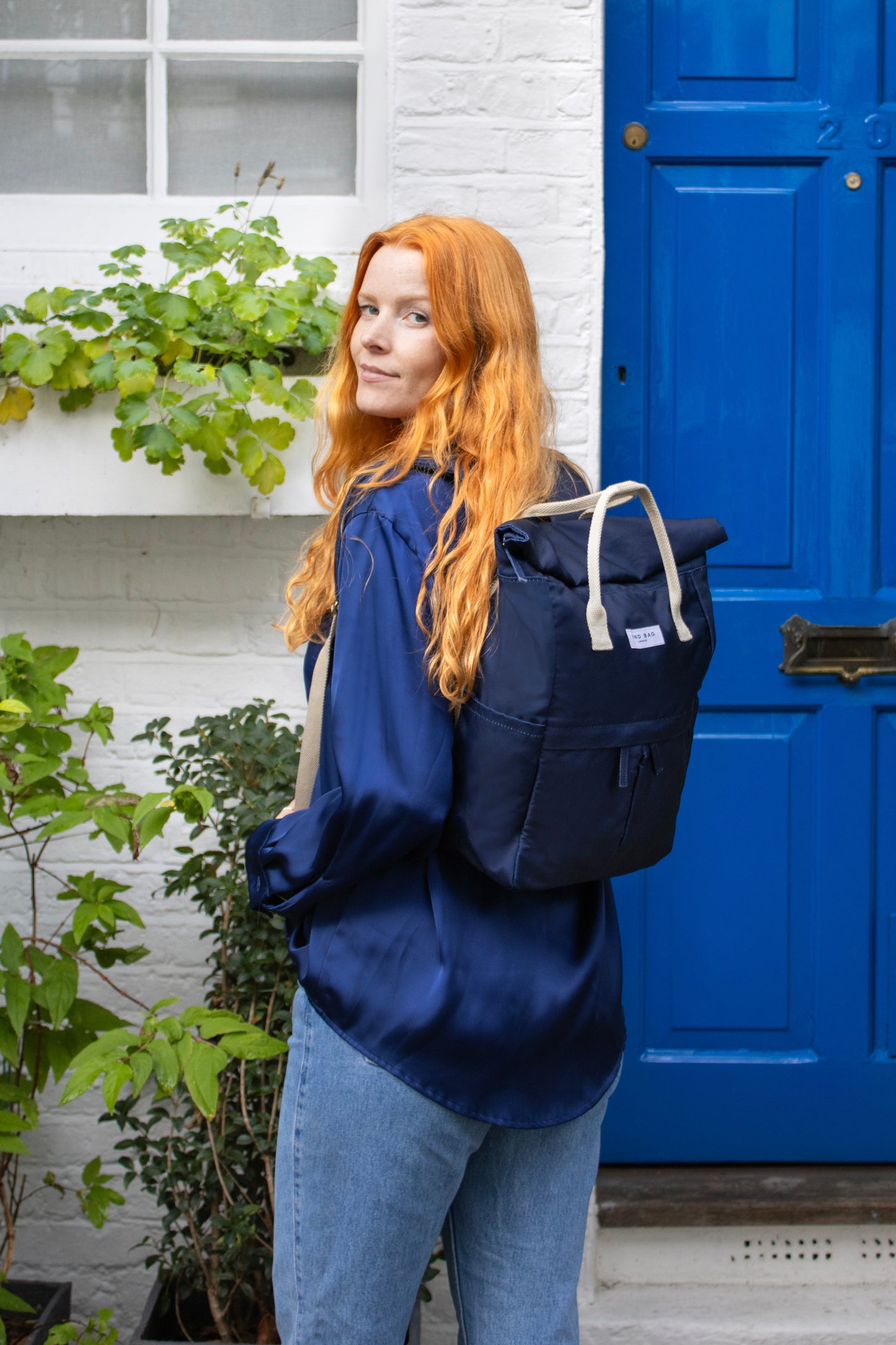 Bag It Hackney 2.0 Backpack – Navy, Medium | Recycled Water-Resistant