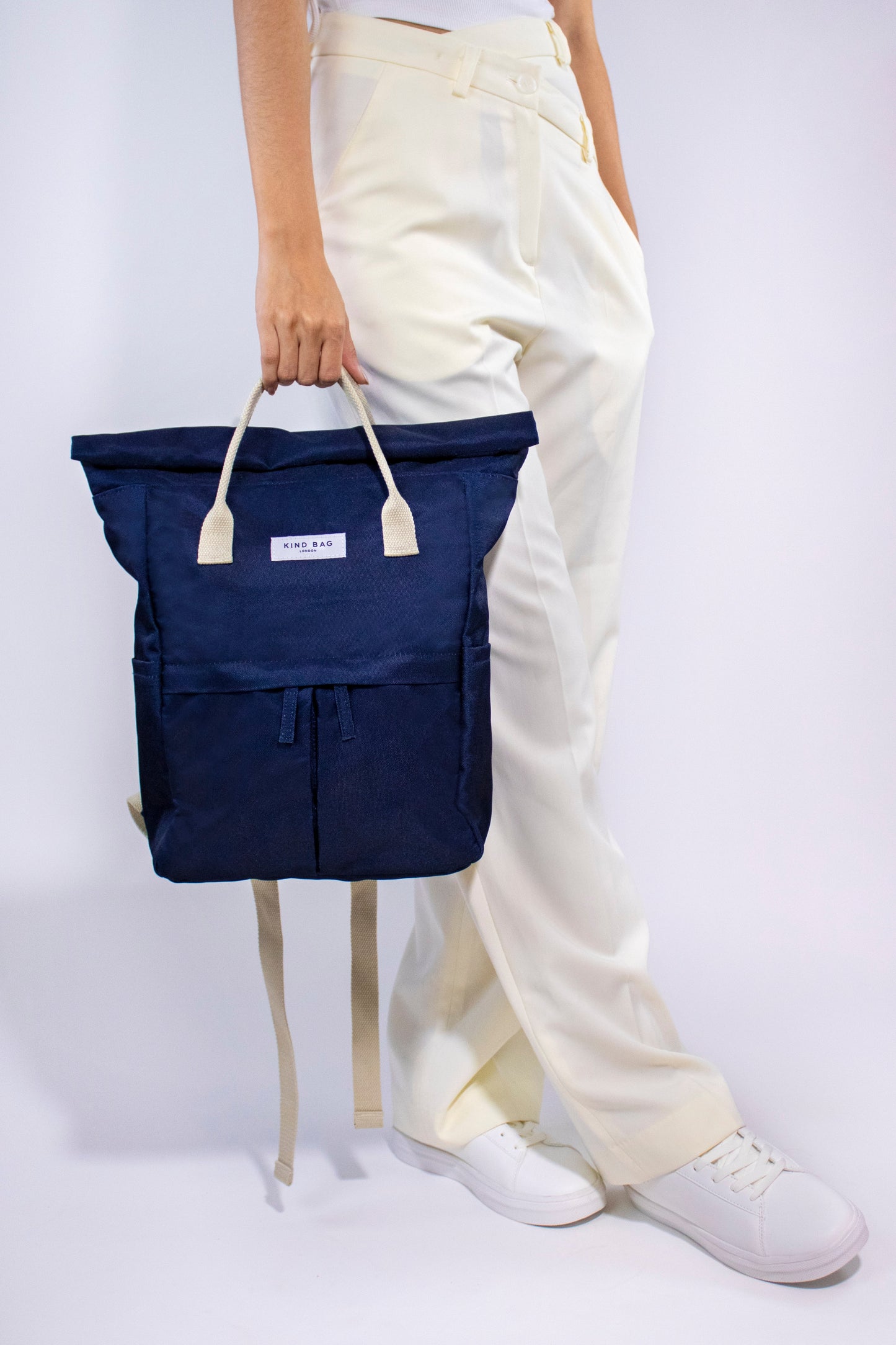 Bag It Hackney 2.0 Backpack – Navy, Medium | Recycled Water-Resistant