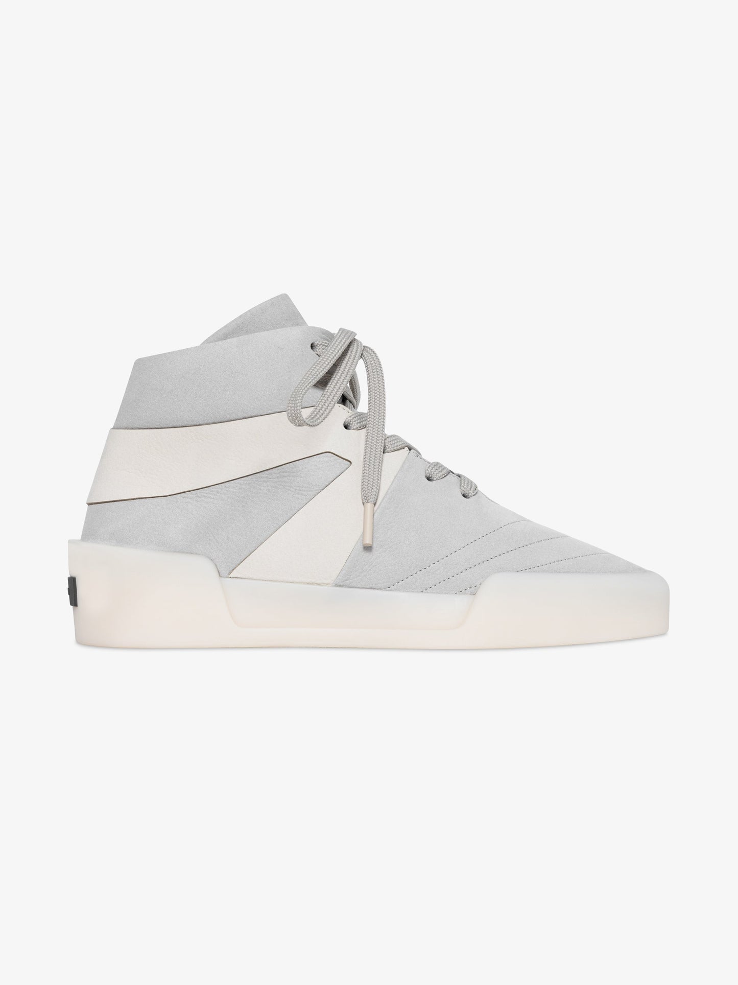 Fear of God Basketball High-Top Leather Sneaker – Light Grey/Off-White, Men's