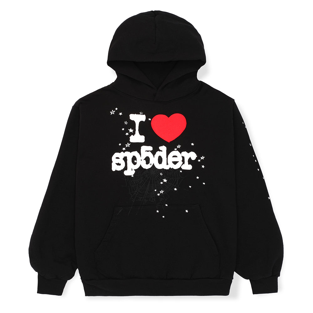 SP5DER Souvenir Hoodie – Black - Front View