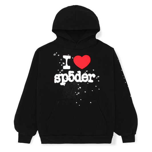 SP5DER Souvenir Hoodie – Black - Front View