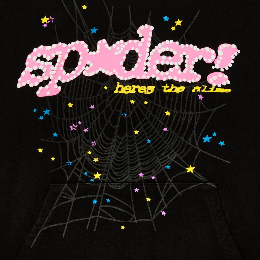 SP5DER Punk V2 Hoodie – Black - Detail View 1