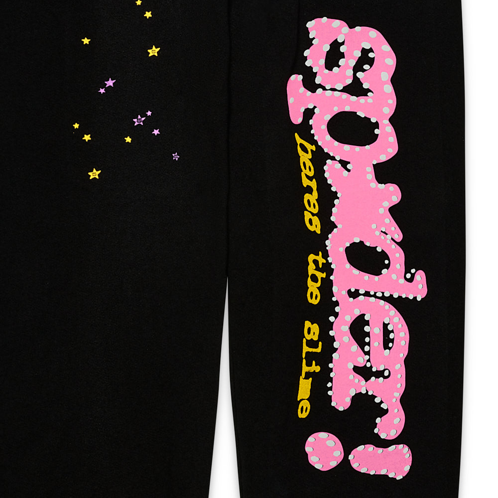 SP5DER P*NK V2 Sweatpant in Black