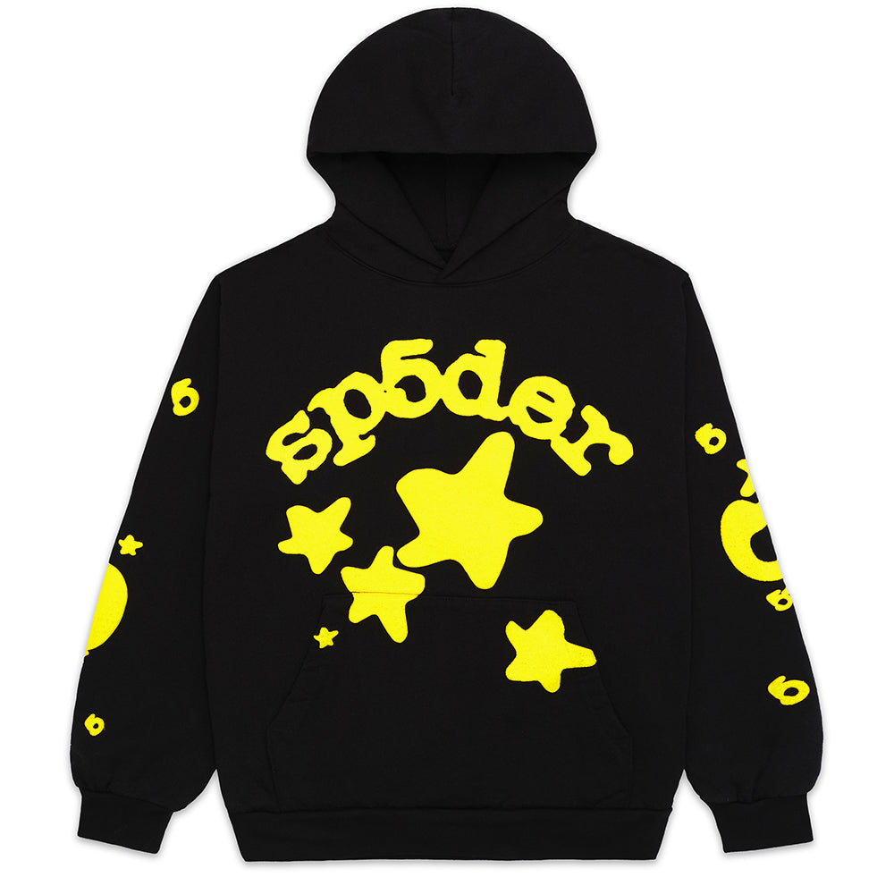 SP5DER Beluga Hoodie – Black Archive - Front View