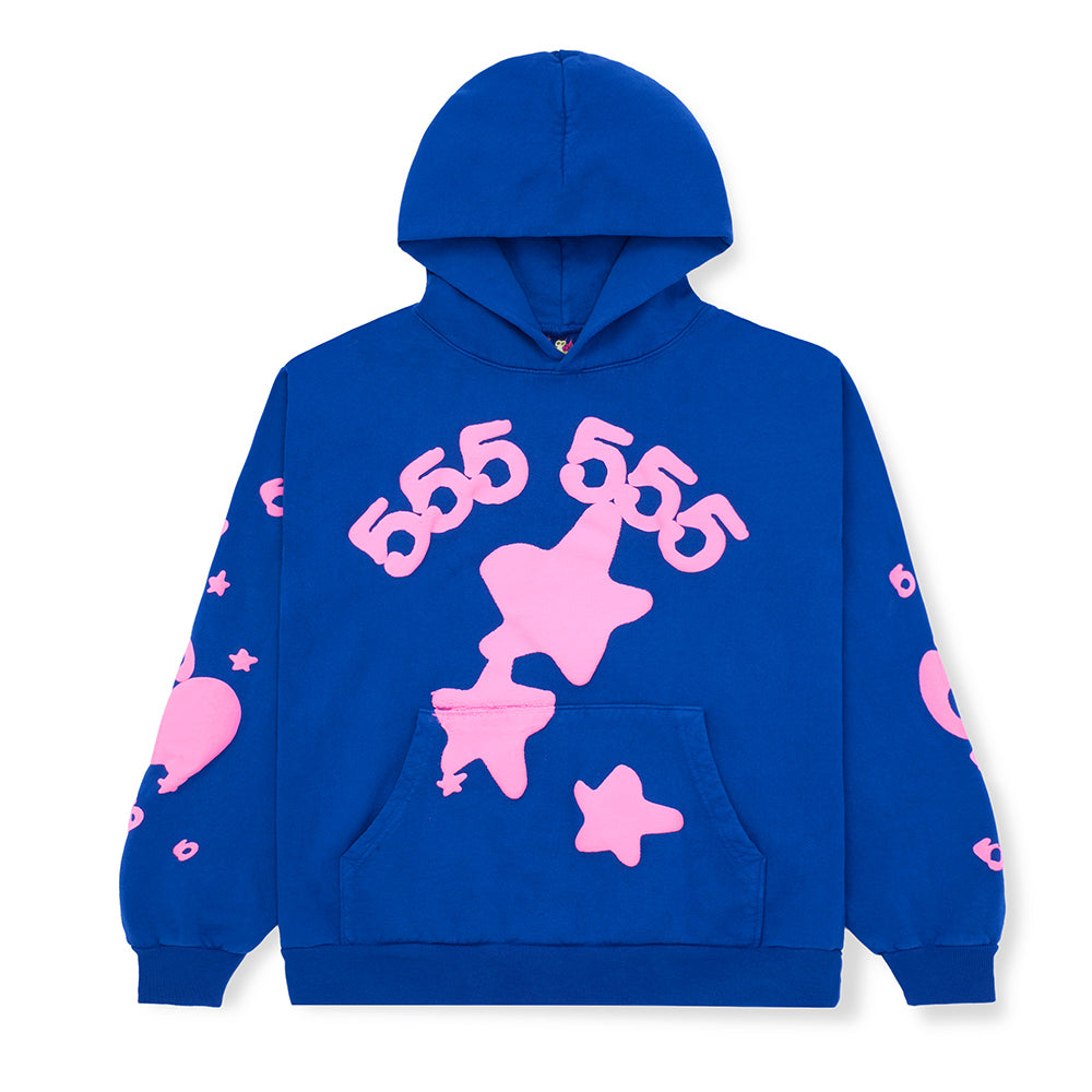 SP5DER Beluga Hoodie – Blue - Front View