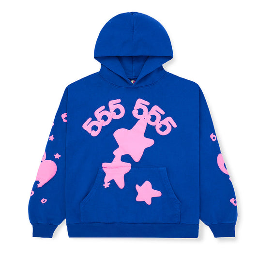 SP5DER Beluga Hoodie – Blue - Front View