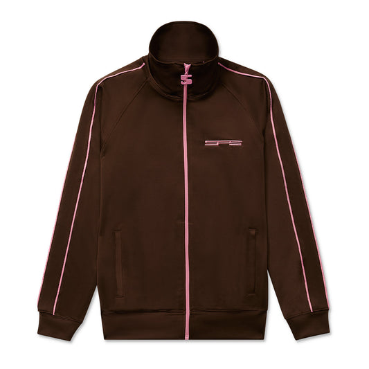 Front view of SP5DER G550 Jacket in Brown