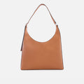 Bag It Danny Flatiron large pebble leather shoulder bag in clay, front view